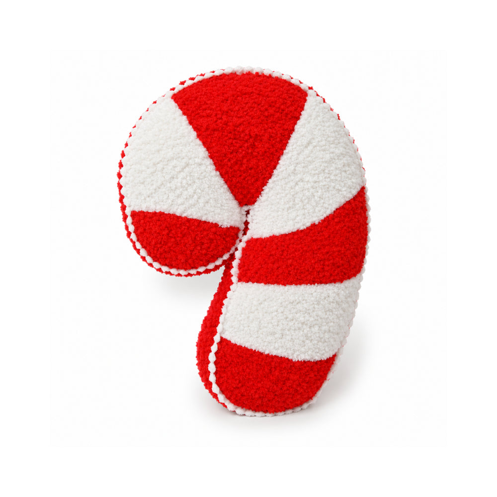 Holly Days Christmas Collection Shaped Cushion - CANDY CANE